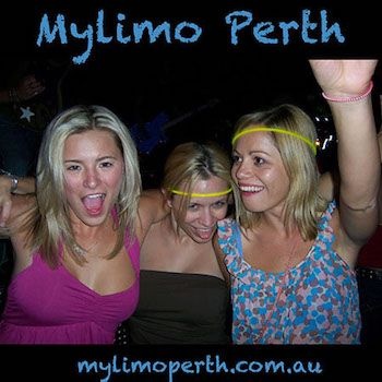 Mylimo Perth concert transfers in the stretch limousine. Group charter service from Rockingham to the Joondalup Arena.
